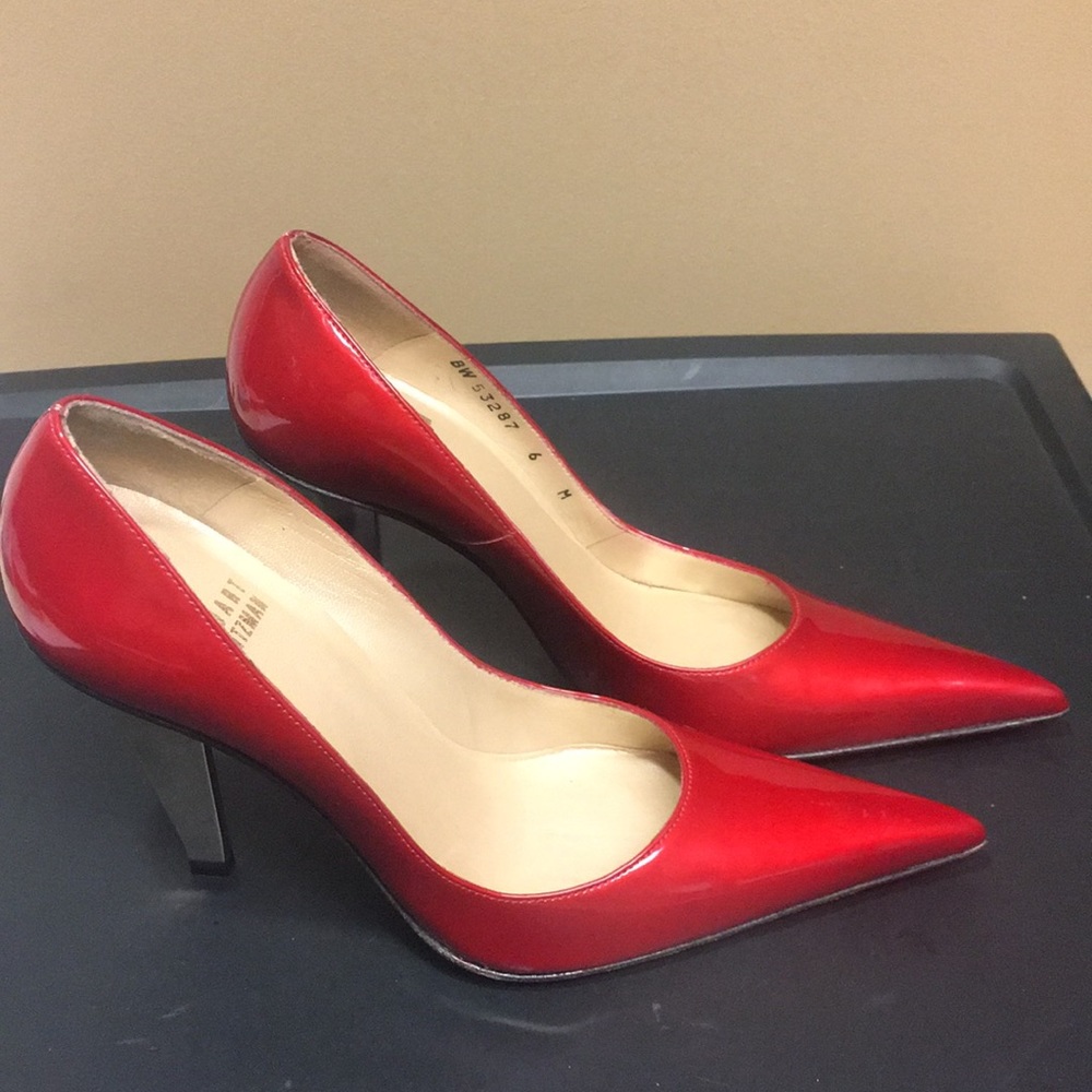 Stuart Weitzman Red Stiletto Shoes Size 6